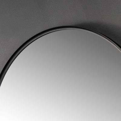 Ars Longa Kare lustro 75x88 cm z oświetleniem czarne LED-KARE7588-C