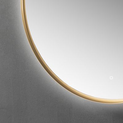 Ars Longa Lumio lustro 80 cm okrągłe z oświetleniem złote LED-LUMIO80-Z