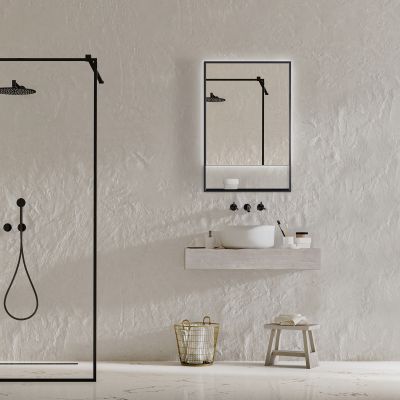 Ars Longa Puro lustro 60x90 cm prostokątne z oświetleniem LED-PURO6090-C