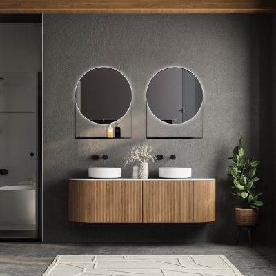 Ars Longa Zenith lustro 70x90 cm z oświetleniem czarne LED-ZENITH7090-C
