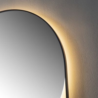 Ars Longa Zenith lustro 70x90 cm z oświetleniem czarne LED-ZENITH7090-C