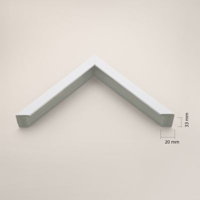 Ars Longa Linea lustro 53x43 cm prostokątne białe LINEA4050-B