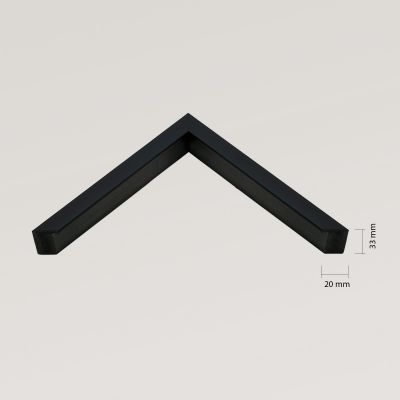 Ars Longa Linea lustro 73x73 cm kwadratowe czarne LINEA7070-C