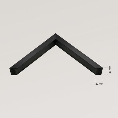 Ars Longa Linea lustro 53x43 cm prostokątne czarne LINEA4050-CS