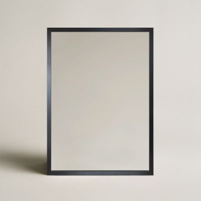 Ars Longa Linea lustro 53x43 cm prostokątne czarne LINEA4050-CS
