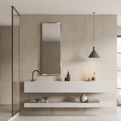 Ars Longa Linea lustro 73x73 cm kwadratowe nikiel LINEA7070-N