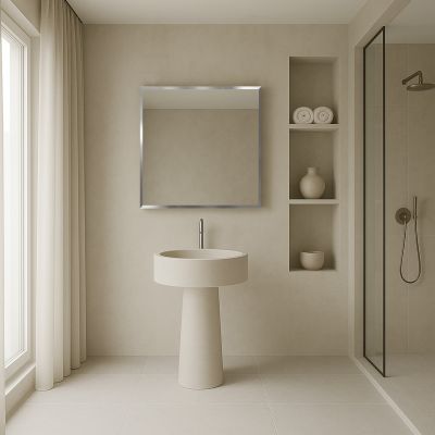Ars Longa Linea lustro 73x73 cm kwadratowe nikiel LINEA7070-N