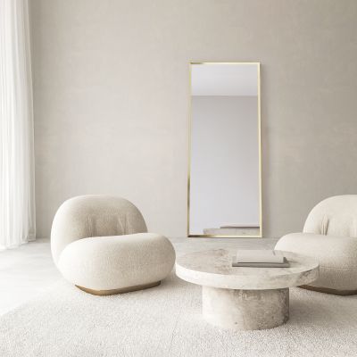 Ars Longa Linea lustro 73x73 cm kwadratowe złote LINEA7070-ZS