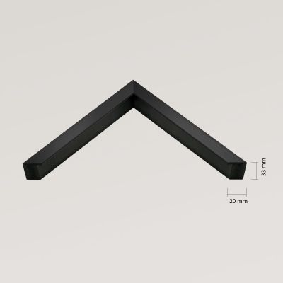 Ars Longa Linea lustro 153x53 cm prostokątne czarne LINEA50150-CS