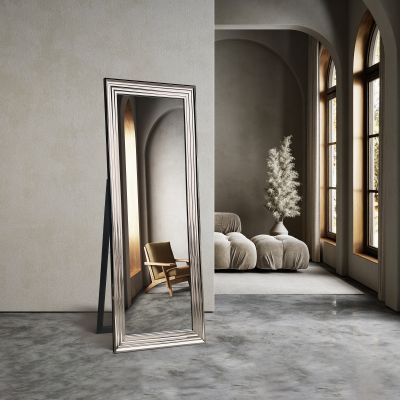 Ars Longa Malaga lustro stojące 64,6x174,6 cm prostokątne nikiel LS-MALAGA50160-N