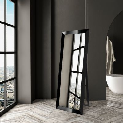 Ars Longa Milano lustro stojące 64,6x174,6 cm prostokątne czarne LS-MILANO50160-C