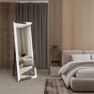 Ars Longa Milano lustro stojące 64,6x174,6 cm prostokątne nikiel LS-MILANO50160-N