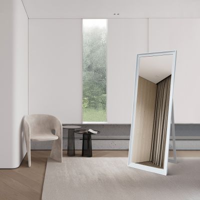 Ars Longa Oslo lustro stojące 40,4x160,4 cm prostokątne biały połysk LS-OLSO32152-B