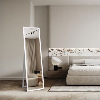 Ars Longa Slim lustro stojące 39,8x159,8 cm prostokątne biały połysk LS-SLIM32152-B