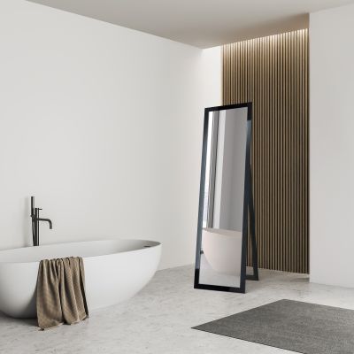 Ars Longa Slim lustro stojące 39,8x159,8 cm prostokątne czarny połysk LS-SLIM32152-C