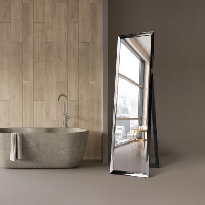 Ars Longa Slim lustro stojące 39,8x159,8 cm prostokątne nikiel LS-SLIM32152-N