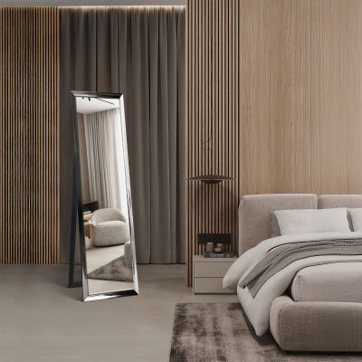 Ars Longa Slim lustro stojące 39,8x159,8 cm prostokątne nikiel LS-SLIM32152-N
