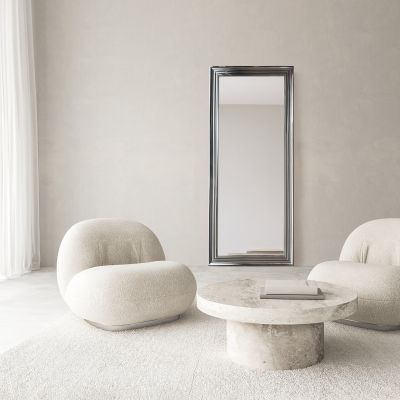 Ars Longa Malaga lustro 84,6x64,6 cm prostokątne nikiel MALAGA5070-N