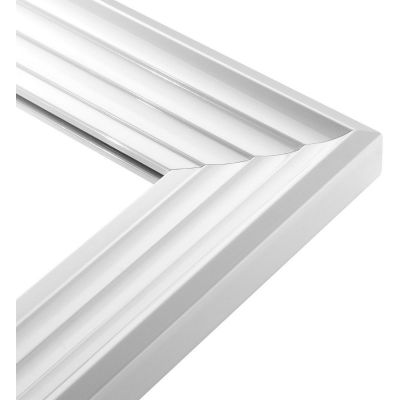 Ars Longa Malaga lustro 134x74 cm prostokątne biały połysk MALAGA60120-B