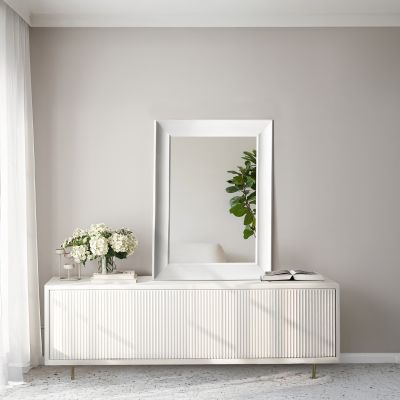 Ars Longa Monza lustro 58,4x68,4 cm prostokątne białe Monza4050-B