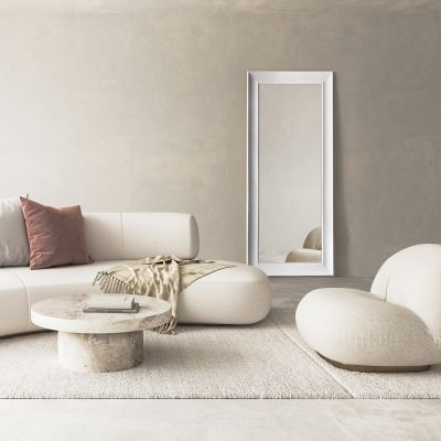 Ars Longa Monza lustro 58,4x68,4 cm prostokątne białe Monza4050-B