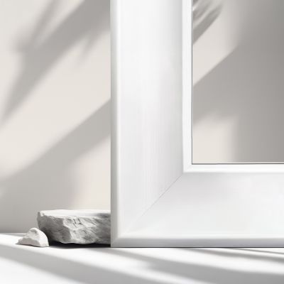 Ars Longa Monza lustro 58,4x68,4 cm prostokątne białe Monza4050-B