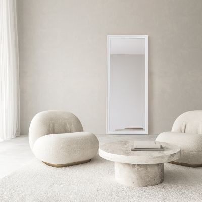Ars Longa Oslo lustro 58,4x48,4 cm prostokątne białe OSLO4050-B