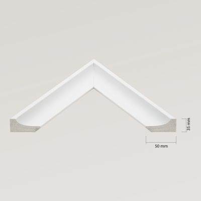 Ars Longa Oslo lustro 58,4x48,4 cm prostokątne białe OSLO4050-B