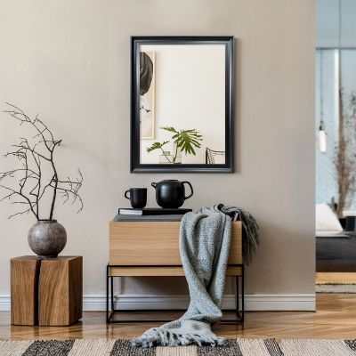 Ars Longa Oslo lustro 58,4x48,4 cm prostokątne czarne OSLO4050-C