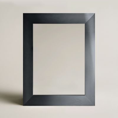 Ars Longa Plato lustro 117,4x67,4 cm prostokątne czarne PLATO50100-C