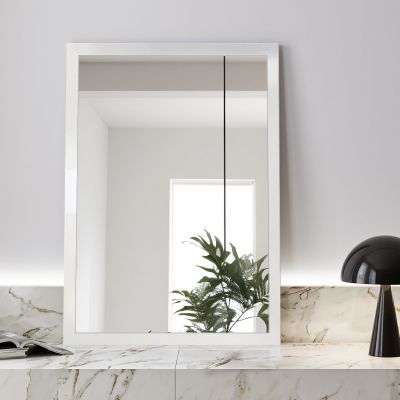 Ars Longa Slim lustro 57,8x47,8 cm prostokątne białe SLIM4050-B