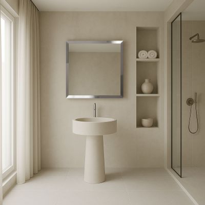 Ars Longa Slim lustro 57,8x47,8 cm prostokątne nikiel SLIM4050-N