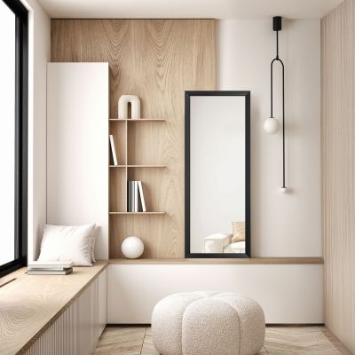 Ars Longa Slim lustro 77,8x57,8 cm prostokątne czarne szczotkowane SLIM5070-CS