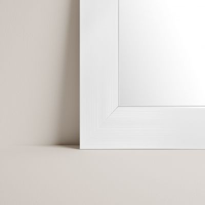 Ars Longa Slim lustro 127,8x67,8 cm prostokątne z matą grzewczą białe szczotkowane SLIM60120-BS