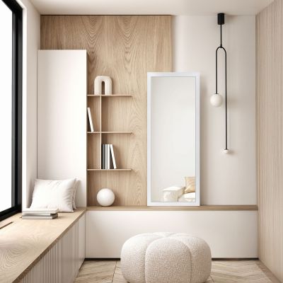 Ars Longa Slim lustro 77,8x77,8 cm kwadratowe białe matowe SLIM7070-BS