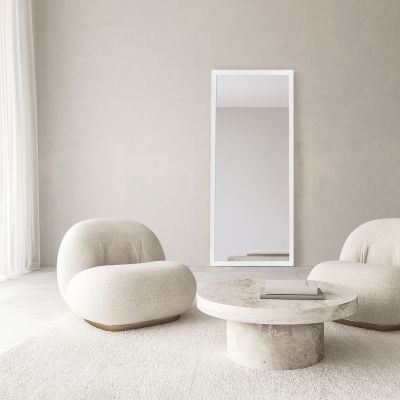 Ars Longa Slim lustro 77,8x77,8 cm kwadratowe białe matowe SLIM7070-BS