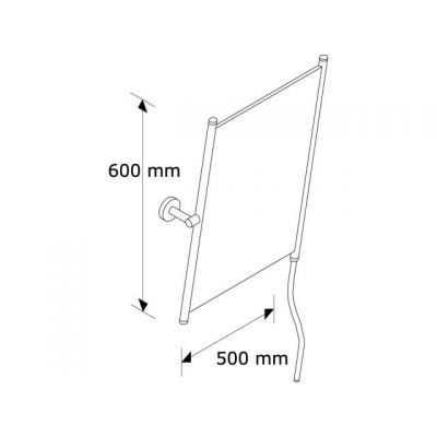Merida Stella lustro 50x60 cm prostokątne czarny GSC103