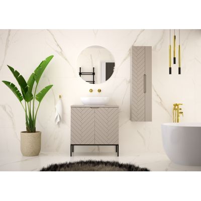 Megstyl Aspen szafka 34,5x31,8x130 cm boczna wisząca kaszmir 2422