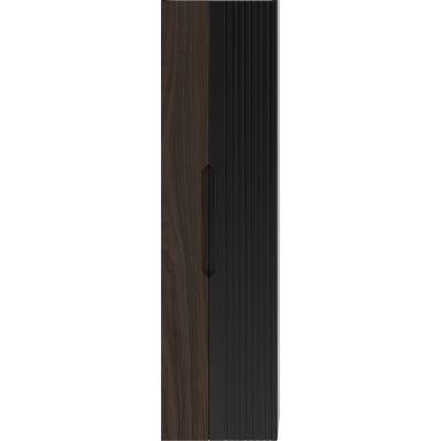 Megstyl Avella szafka 34,5x31,8x130 cm boczna wisząca czarna-orzech 2425
