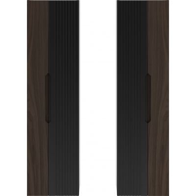 Megstyl Avella szafka 34,5x31,8x130 cm boczna wisząca czarna-orzech 2425