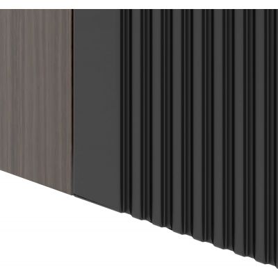 Megstyl Avella szafka 34,5x31,8x130 cm boczna wisząca czarna-orzech 2425