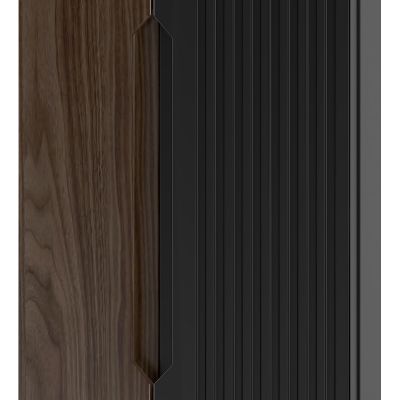 Megstyl Avella szafka 34,5x31,8x130 cm boczna wisząca czarna-orzech 2425