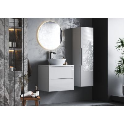 Megstyl Etna szafka 34,5x31,8x130 cm boczna wisząca biała 2466