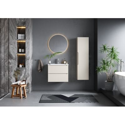 Megstyl Etna szafka 34,5x31,8x130 cm boczna wisząca kaszmir 2467