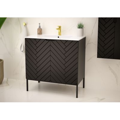 Megstyl Aspen szafka 80x45,8x82 cm podumywalkowa stojąca czarna 2496