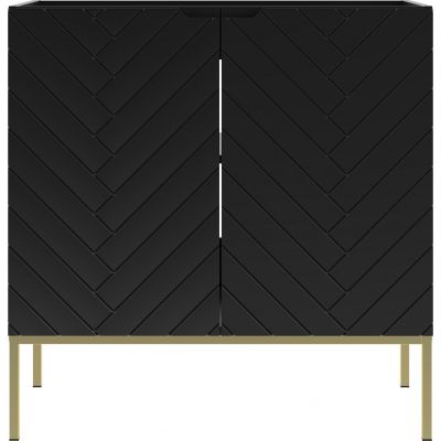 Megstyl Aspen szafka 80x45,8x82 cm podumywalkowa stojąca czarna 2497