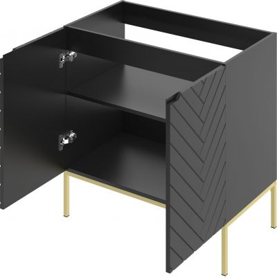 Megstyl Aspen szafka 80x45,8x82 cm podumywalkowa stojąca czarna 2497