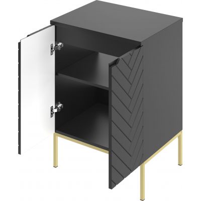 Megstyl Aspen szafka 60x45,8x82 cm podumywalkowa stojąca czarna 2507