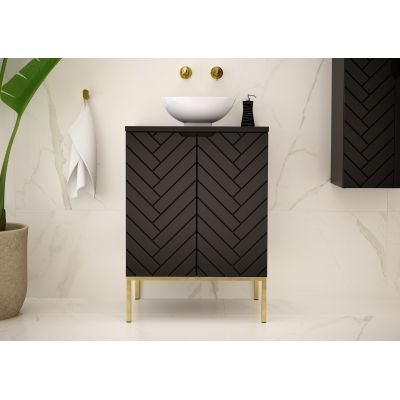 Megstyl Aspen szafka 60x45,8x82 cm podumywalkowa stojąca czarna 2507