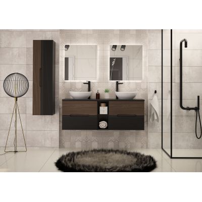 Megstyl Avella szafka 60x45,8x50 cm podumywalkowa wisząca czarna-orzech 2516